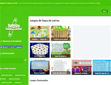 Tablet Screenshot of juegosdesopadeletras.net